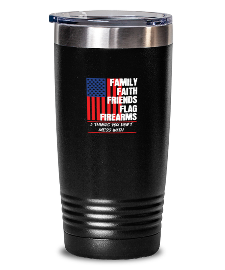 20 oz Tumbler Stainless Steel Insulated  Funny Family Faith Friends Flag Firearms Patriotic