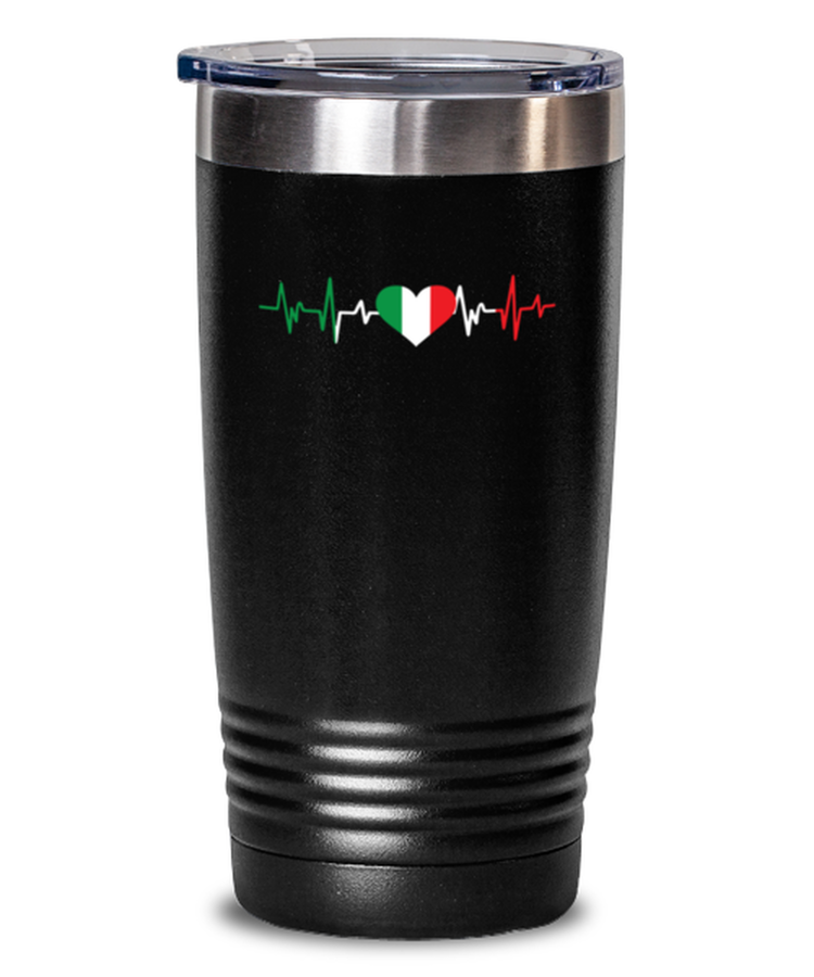 20 oz Tumbler Stainless Steel Insulated  Funny Italian Heartbeat travel