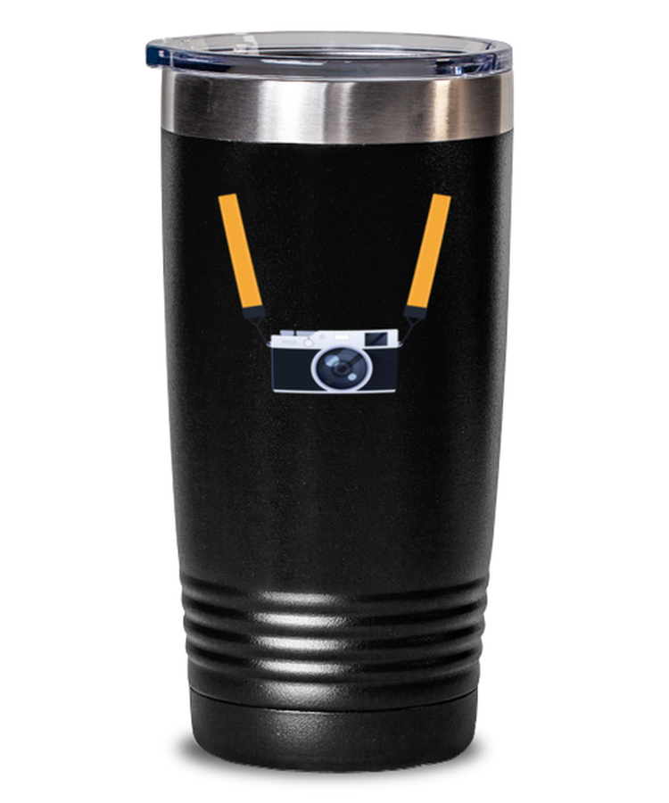 20 oz Tumbler Stainless Steel Insulated  Funny Photographer Camera Travel Tourist