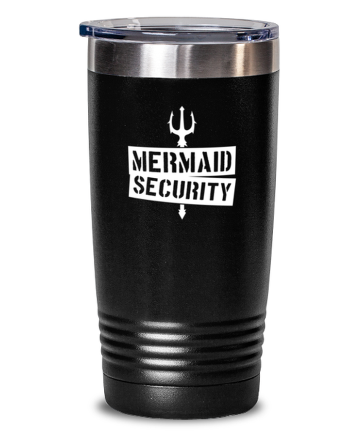 20 oz Tumbler Stainless Steel Insulated  Funny Mermaid Security Swimmer