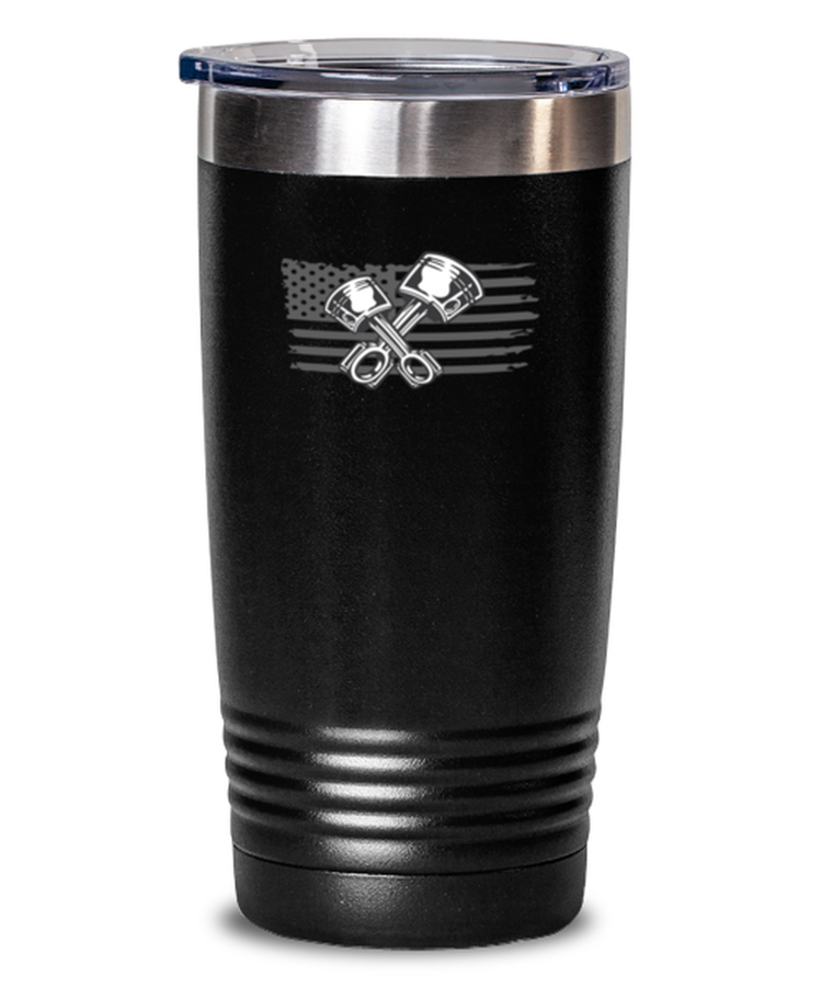 20 oz Tumbler Stainless Steel Insulated  Funny American Flag Piston Patriotic