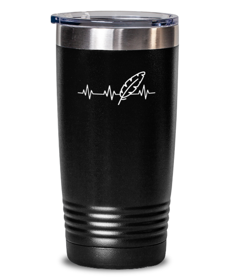 20 oz Tumbler Stainless Steel Insulated  Funny Feather Indigenous Peoples
