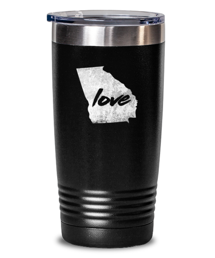 20 oz Tumbler Stainless Steel Insulated  Funny Love State Map Town City