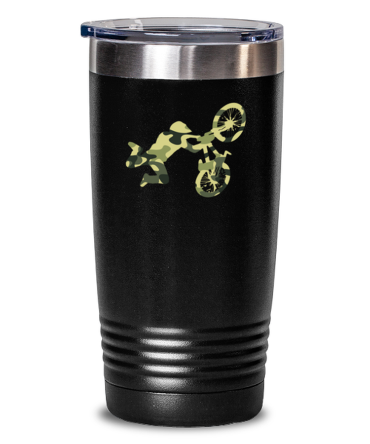 20 oz Tumbler Stainless Steel Insulated  Funny Bike Stunts Bicycle