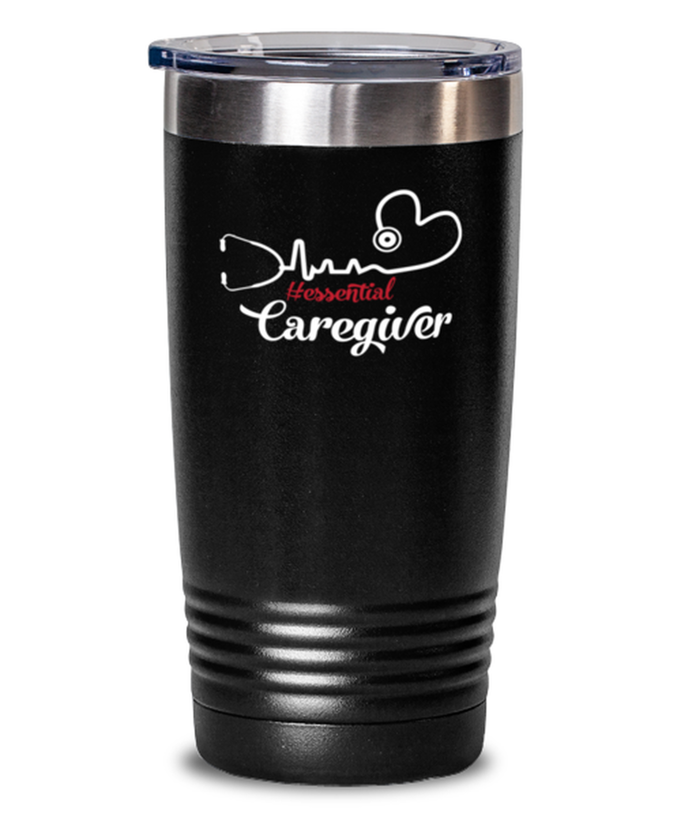 20 oz Tumbler Stainless Steel Insulated  Funny Essential Caregiver Nurse