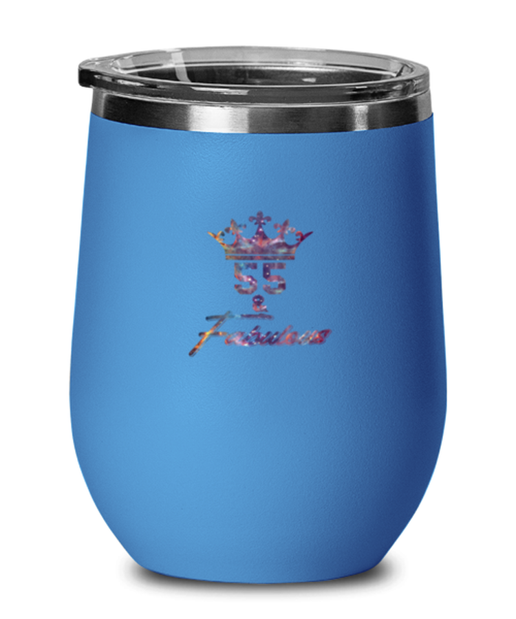 Wine  Tumbler Stainless Steel Insulated  Funny 55 And Fabulous Grandma Gorgeous