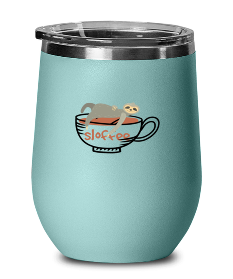 Wine Tumbler Stainless Steel Insulated  Funny Sloffee Espresso Drink Sloth