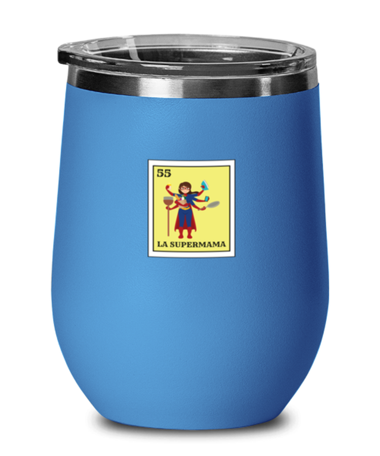 Wine Tumbler Stainless Steel Insulated  Funny La Supermama Mexican Mama