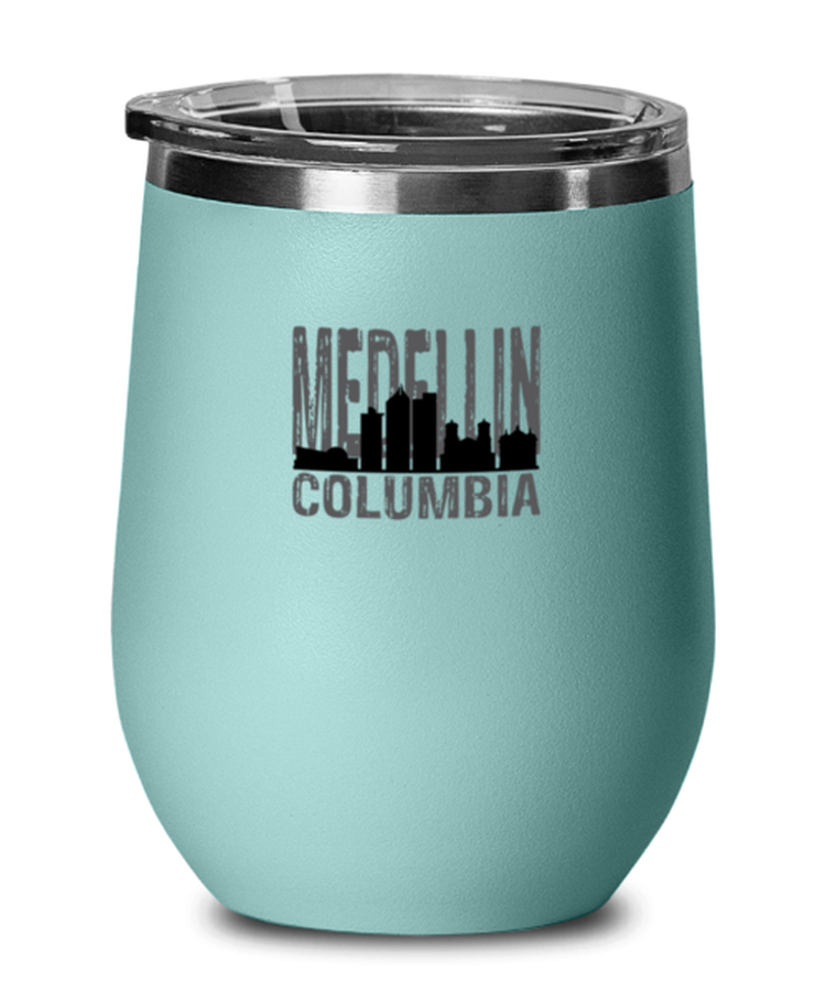 Wine Tumbler Stainless Steel Insulated  Funny Medellin Town Latino