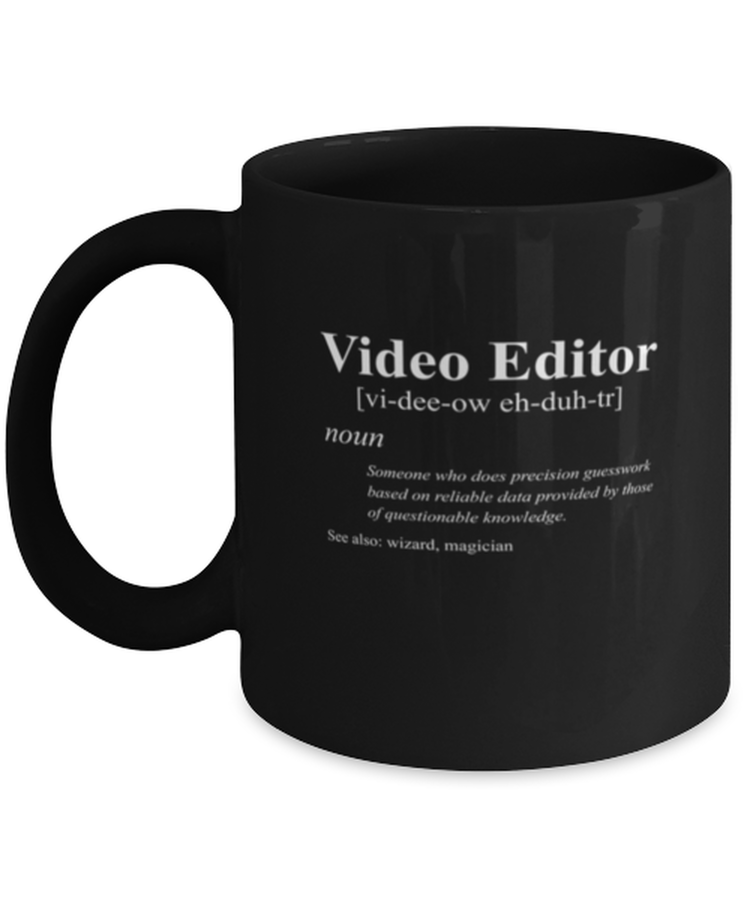 Coffee Mug Funny Video Editor Definition Movie