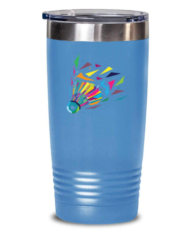 20 oz Tumbler Stainless Steel Insulated Funny Badminton Shuttlecock Sports