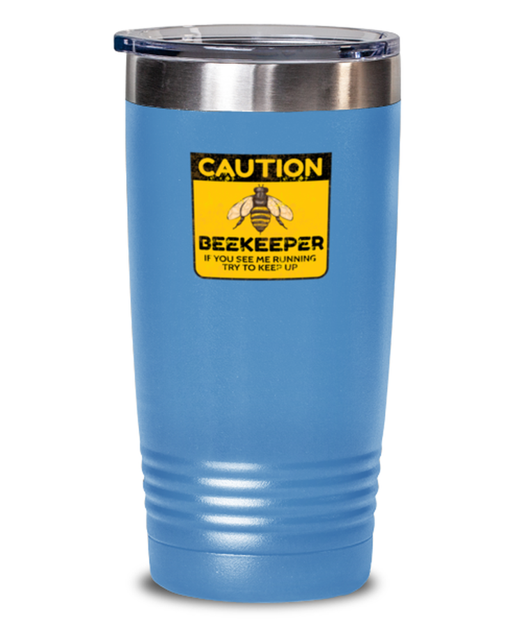 20 oz Tumbler Stainless Steel Insulated Funny Caution Beekeeping