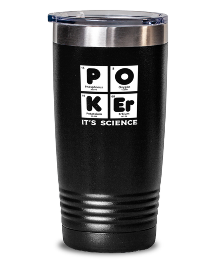 20 oz Tumbler Stainless Steel Insulated Funny Poker Card Casino