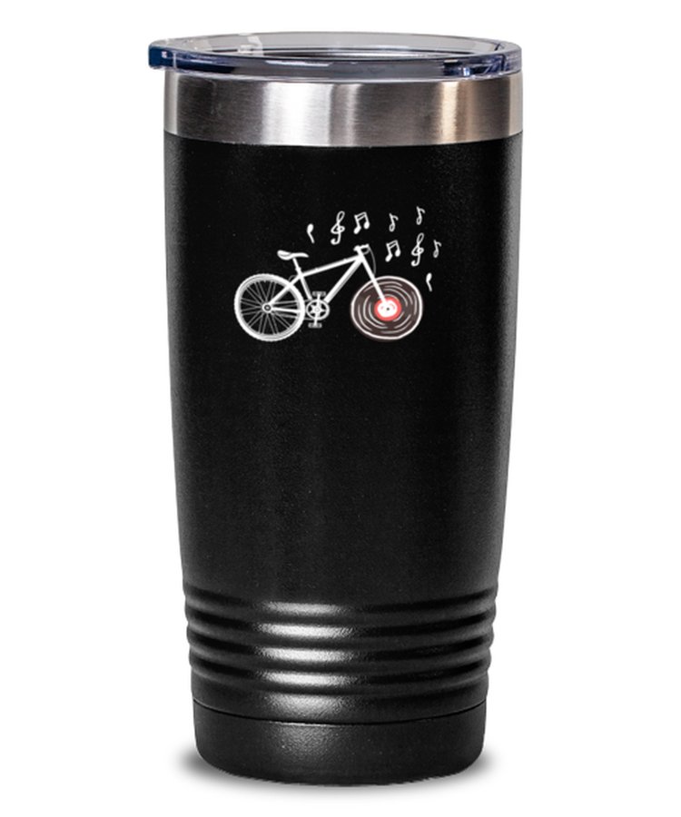 20 oz Tumbler Stainless Steel Insulated Funny Bike Vinyl Record Player