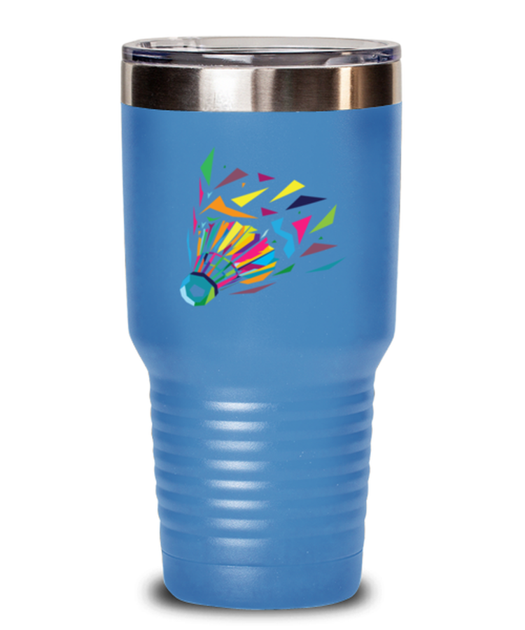30 oz Tumbler Stainless Steel Insulated Funny Badminton Shuttlecock Sports