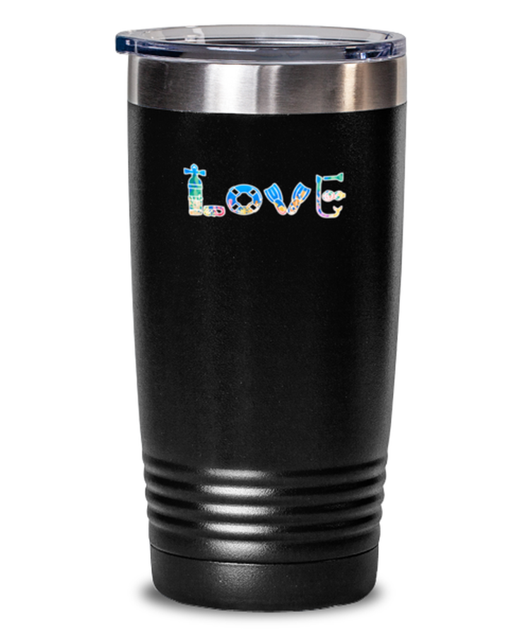 20 oz Tumbler Funny Love Diving Ocean Diver