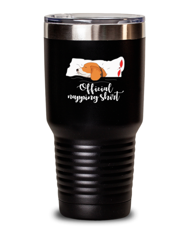 30 oz Tumbler Funny Official Napping Beagle Dog Lover