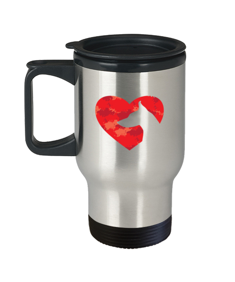 Coffee Travel Mug  Funny Doberman heart Pet Lover