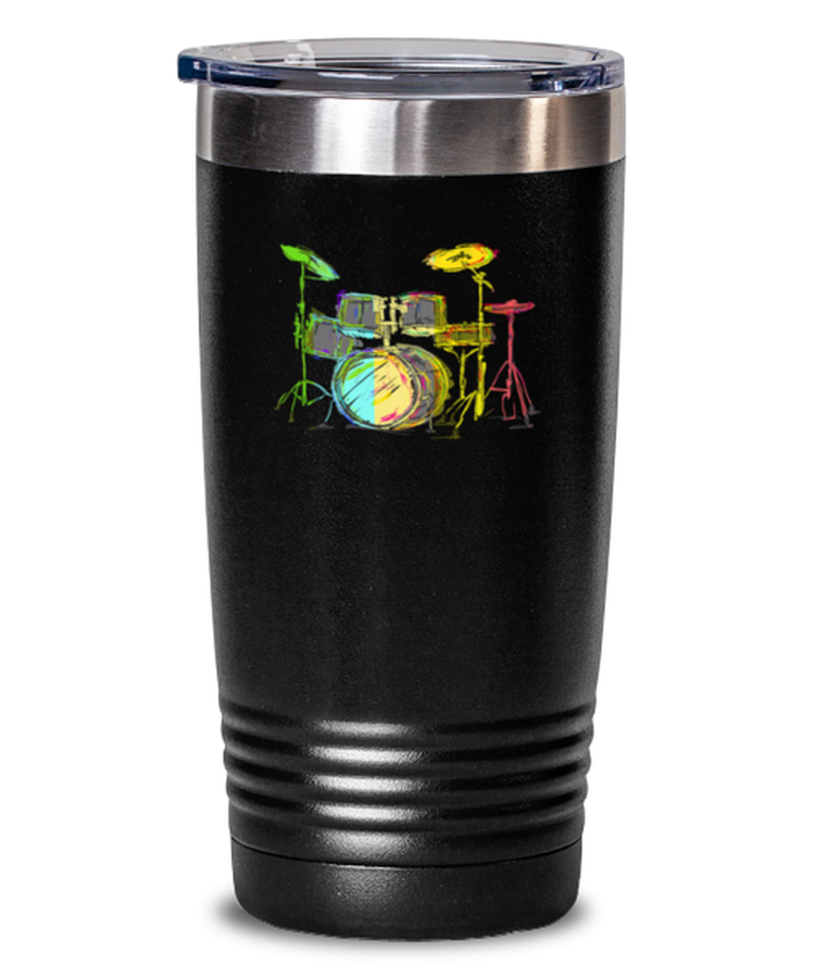 20 oz Tumbler Stainless Steel Insulated  Funny Drummer Love Drums