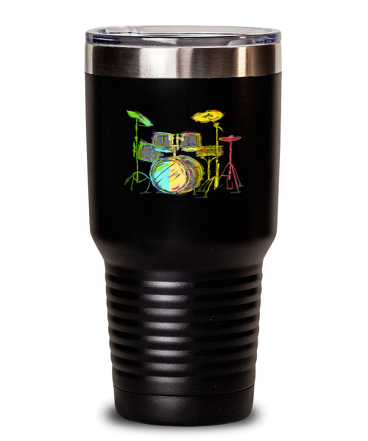 30 oz Tumbler Stainless Steel Insulated  Funny Drummer Love Drums