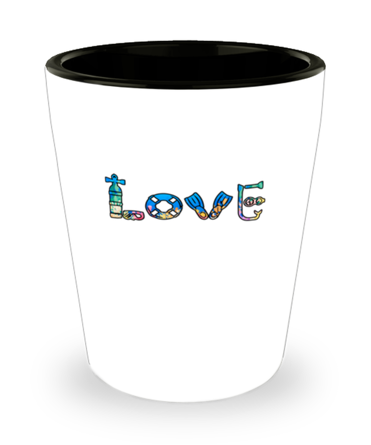 Shot Glass Party Funny Love Diving Ocean Diver