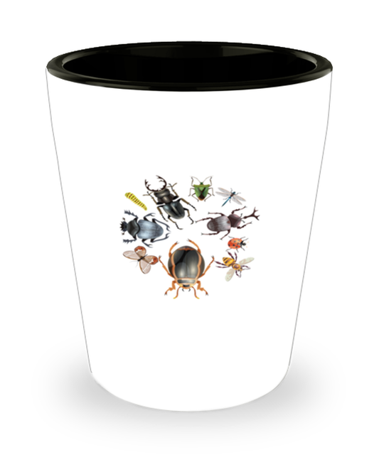 Shot Glass Party Funny Bugs Insects Beetles Bug Catcher T-Shirt