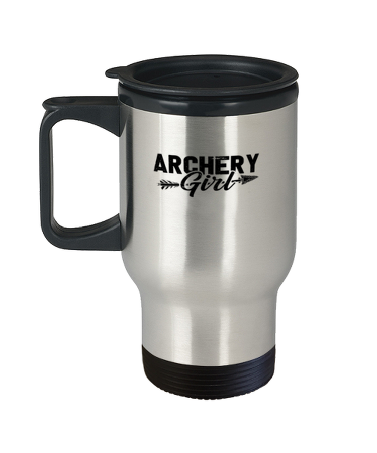 Coffee Travel Mug Funny Archery Girl Athlete