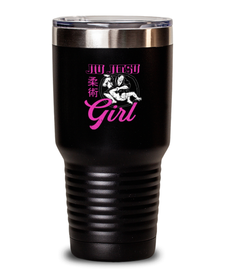 Tumbler 30 oz Stainless Steel Insulated Funny Jiu Jitsu Girl Karate Sports