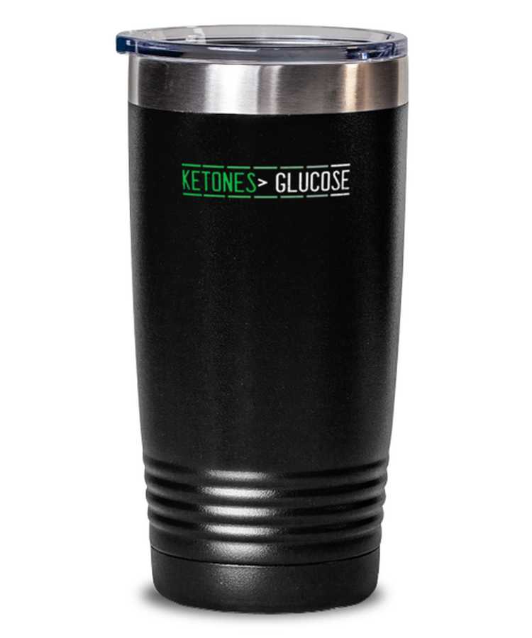 Tumbler 20 oz Stainless Steel Insulated Funny Ketones Glucose Diet ketogenic