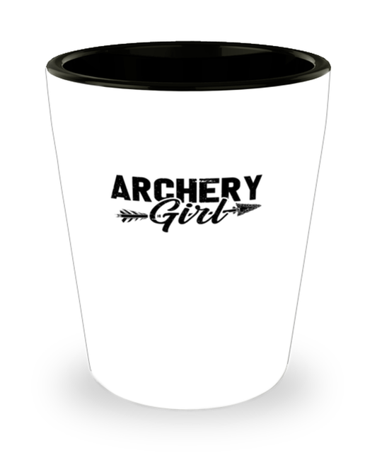 Shot Glass Party Funny Archery Girl Athlete