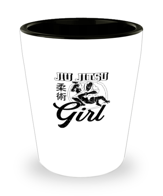 Shot Glass Party Funny Jiu Jitsu Girl Karate Sports