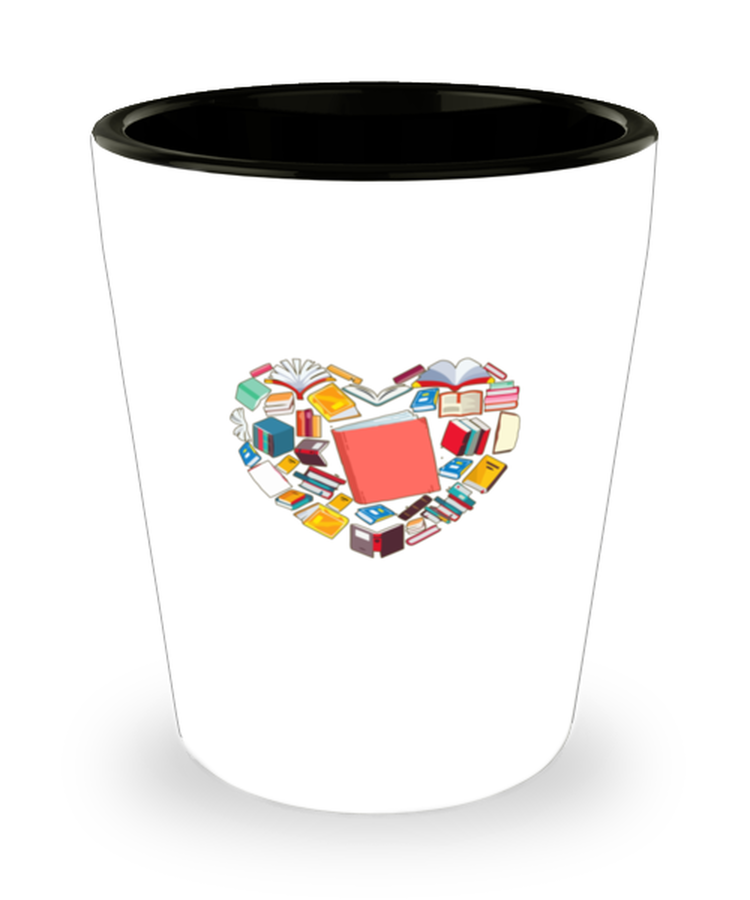 Shot Glass Party Book Lover Heart Book Lover