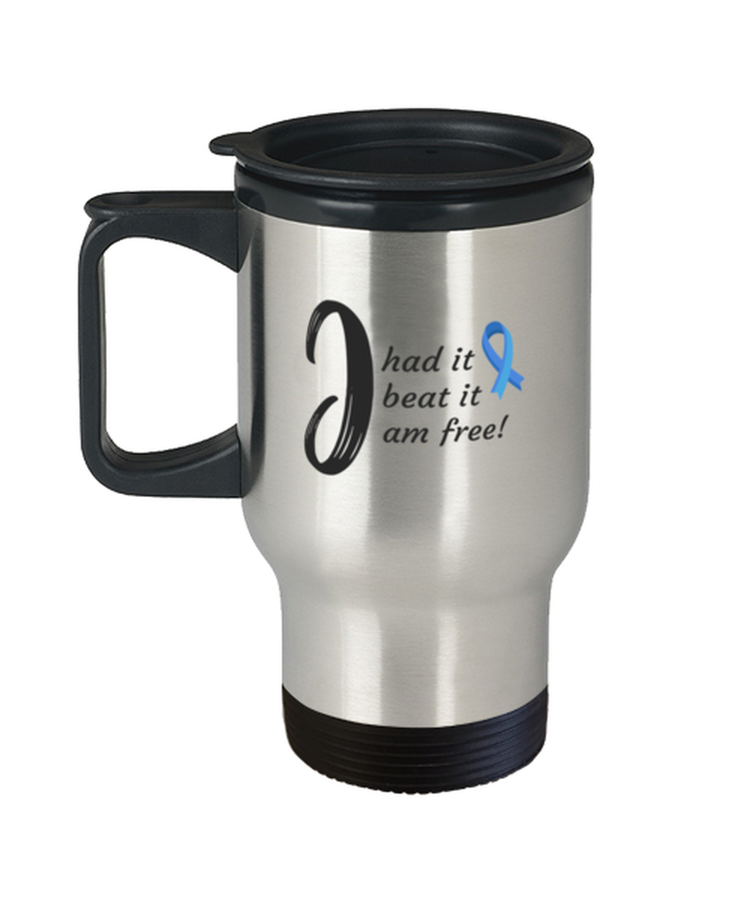 Coffee Travel Mug I Had It I Beat It And Free Prostate Cancer