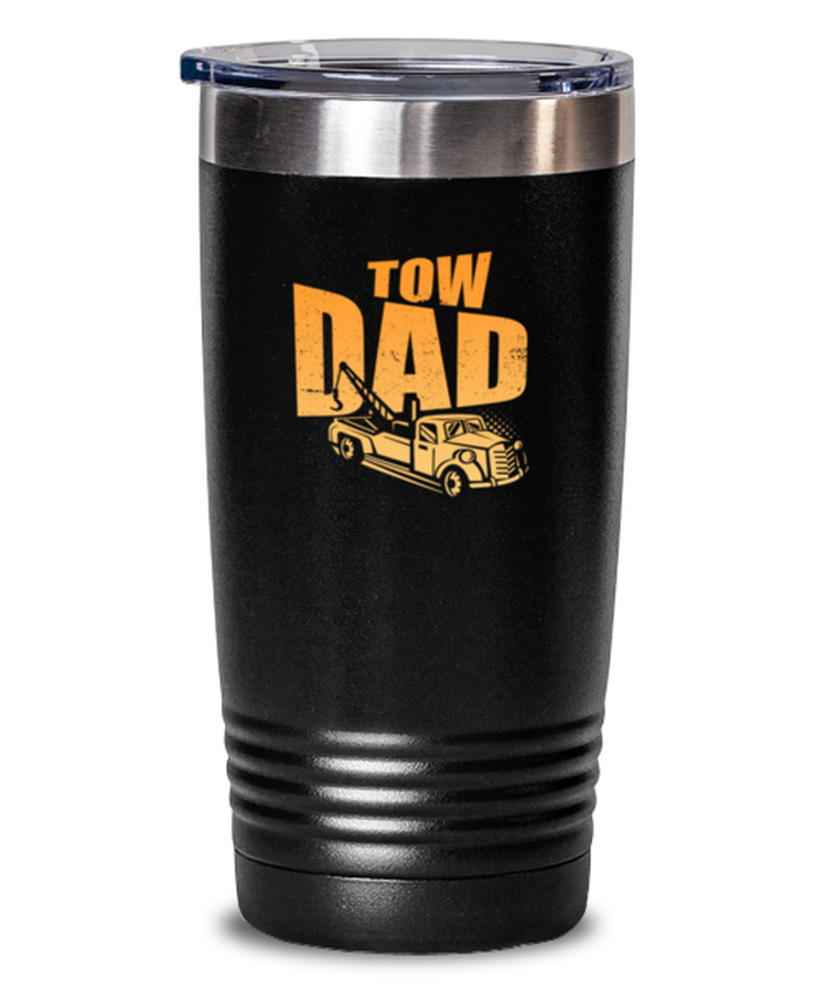 Tumbler 20 oz Stainless Steel Insulated Funny  Tow Dad Truck Trucker Worker