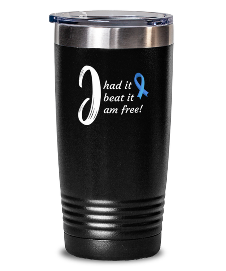 Tumbler 20 oz Stainless Steel Insulated Funny I Had It I Beat It And Free Prostate Cancer