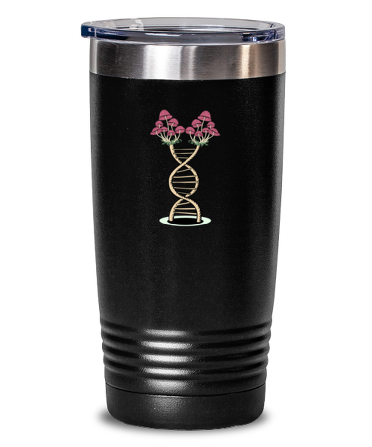 Tumbler 20 oz Stainless Steel Insulated Funny Mushroom  DNA Mycology