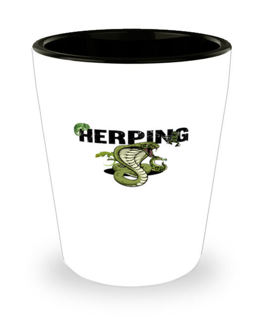 Shot Glass Party Funny Herping Snake Reptile Zoology