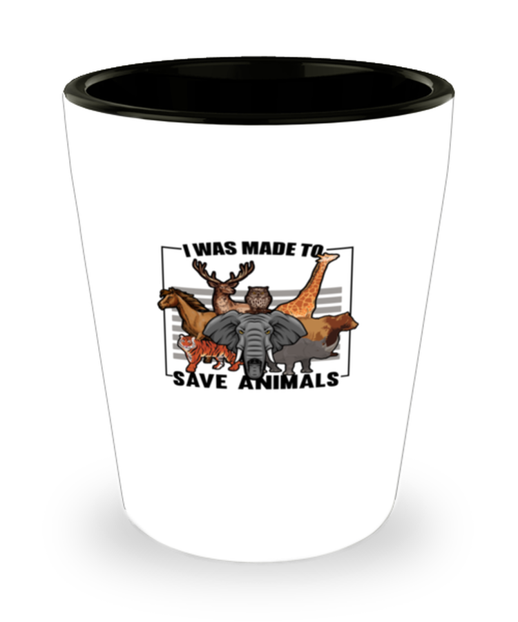 Shot Glass Party Funny I Was Made To Save animals  Vet Student