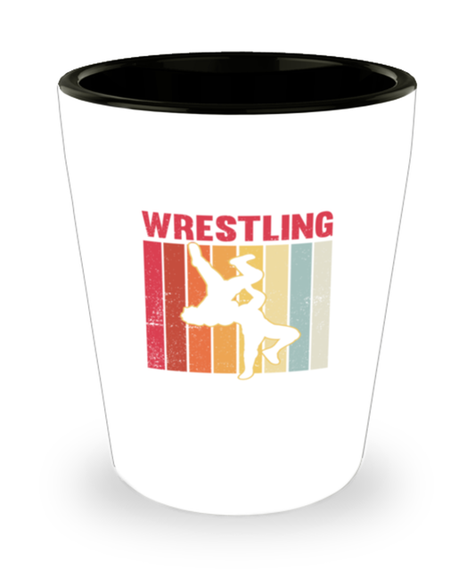 Shot Glass Party Funny Wrestling USA Flag Sports