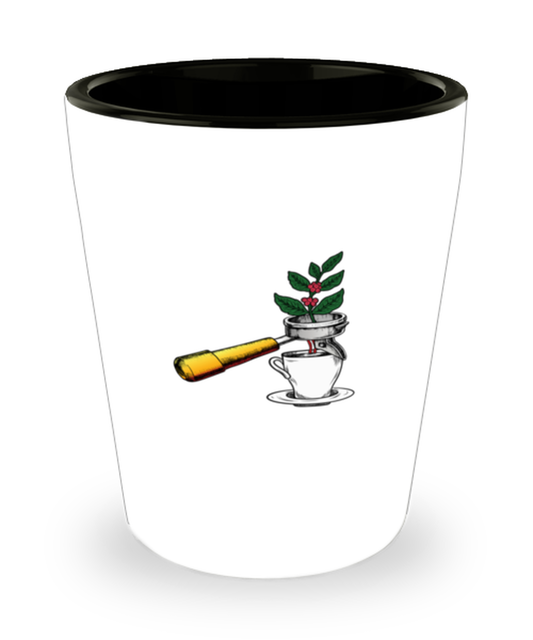 Shot Glass Party Funny Coffee Plant Espresso Barista