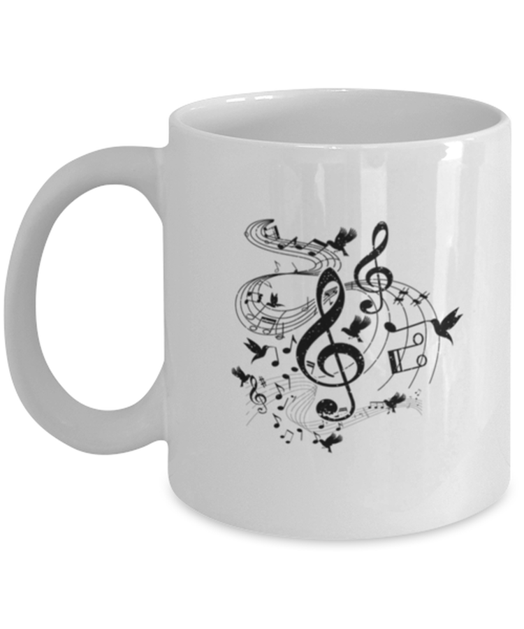 Coffee Mug Funny Musical Instrument Birds Treble Clef