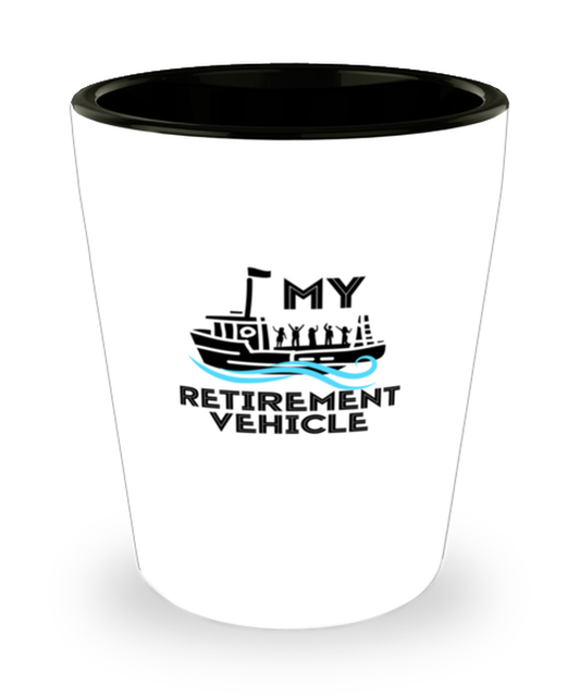 Shot Glass Party  Funny Boat Retirement Grandpa