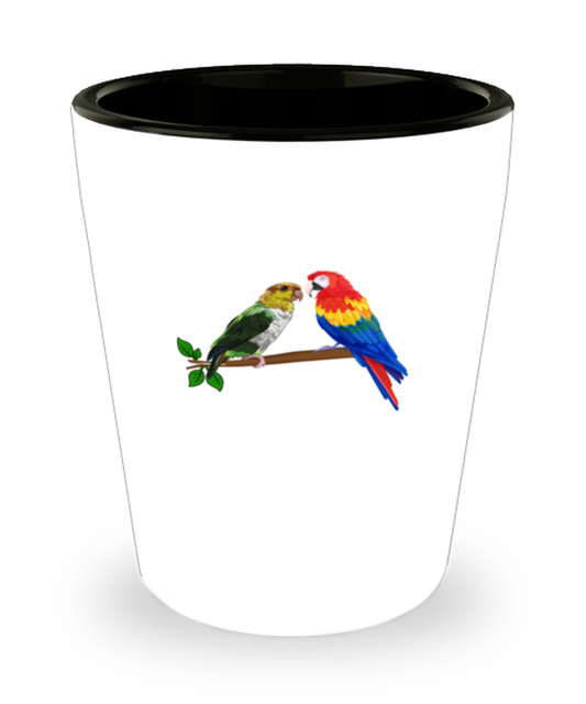 Shot Glass Party  Funny Parrot Bird Lover Animals