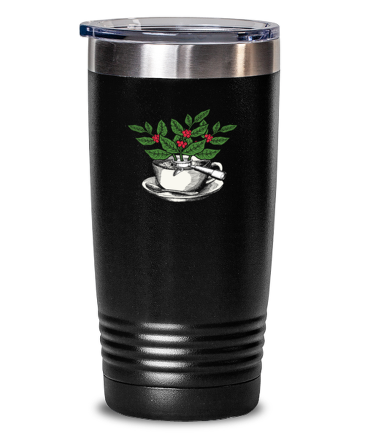 20 oz Tumbler Stainless Steel Insulated Funny Coffee Plant Barista