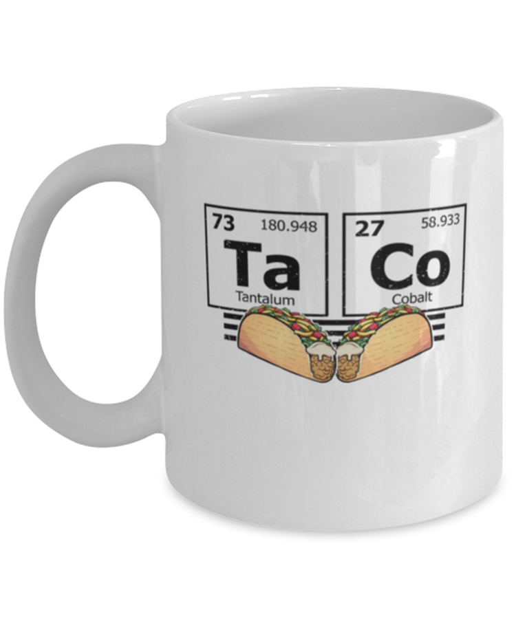 Coffee Mug Funny Taco Periodic Table Tacos