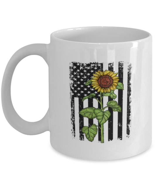 Coffee Mug Funny Firefighter Sunflower Fireman