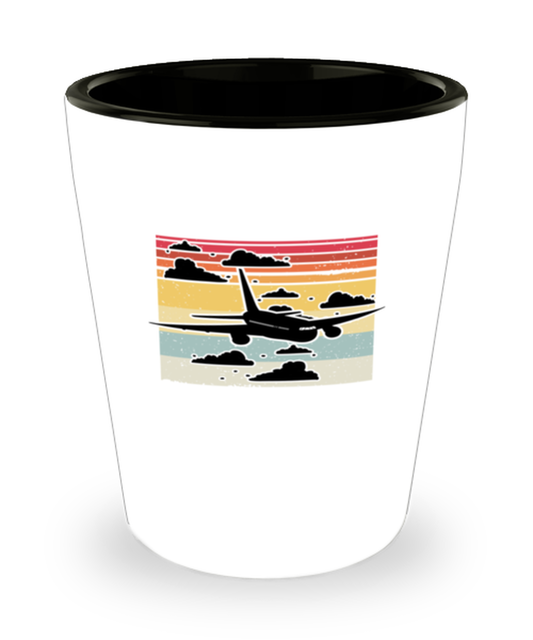 Shot Glass Party Funny Airplane Pilot  Aviation