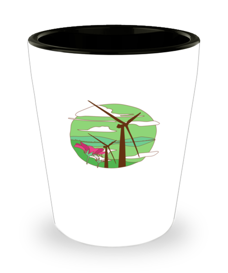 Shot Glass Party Funny Windmill Wind Energy environmental