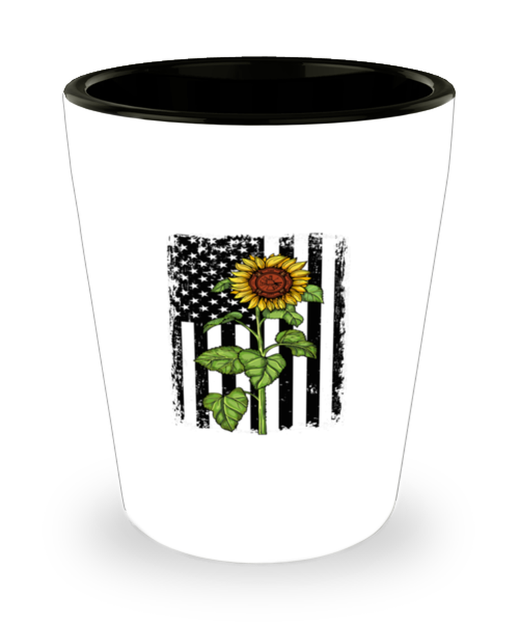 Shot Glass Party Funny Firefighter Sunflower Fireman