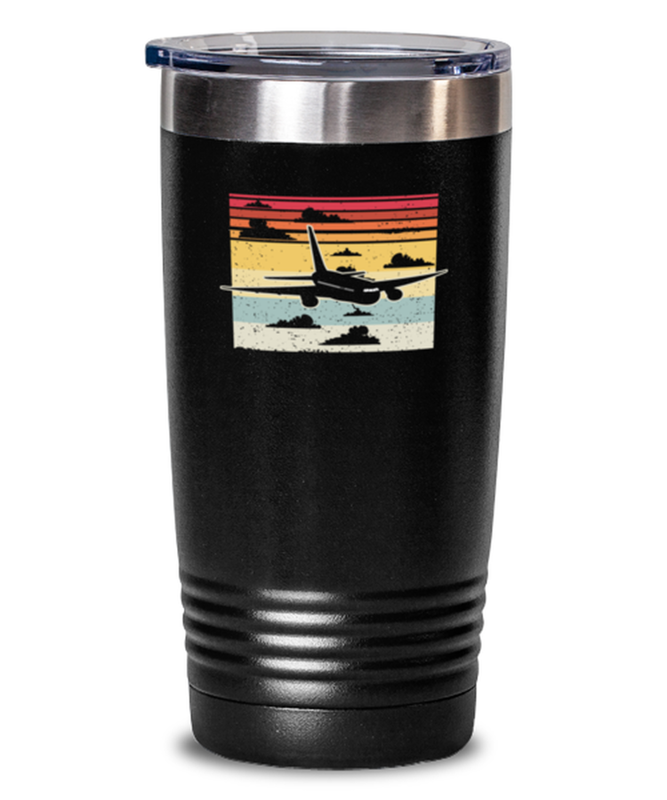 20 oz Tumbler Stainless Steel Insulated Funny Airplane Pilot  Aviation